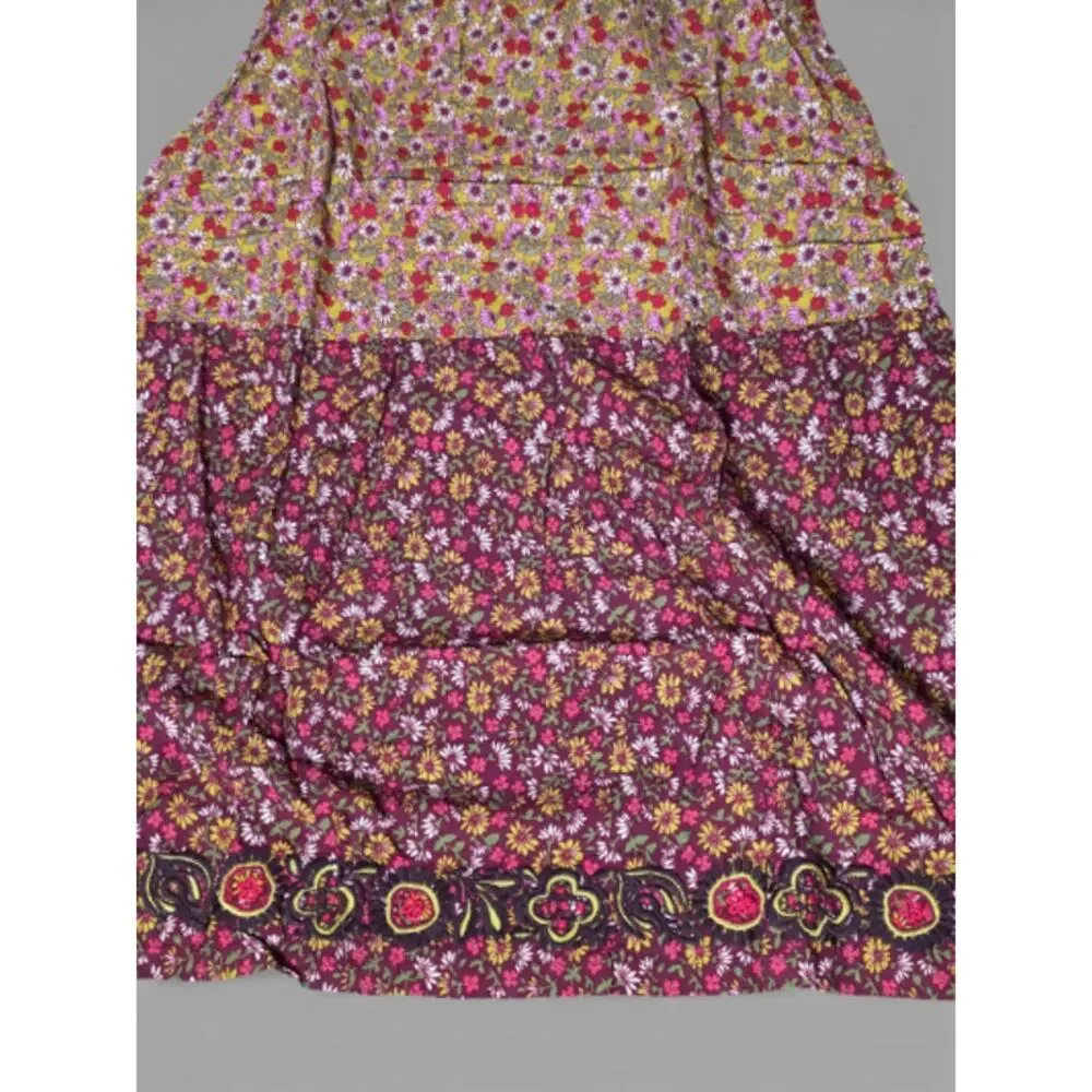 New with Tags Natural Life Camille Embroidered Maxi Skirt Boho Floral S - Picture 4 of 8